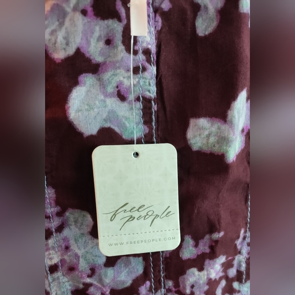 NWT - Free People Dress - Sully Dress in Raisin Combo - Size S - Picture 8 of 10